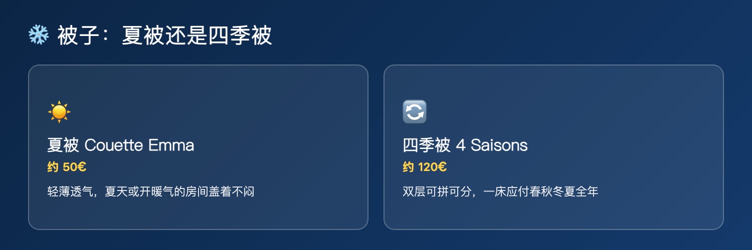 Emma 被子怎么选:夏被 vs 四季被