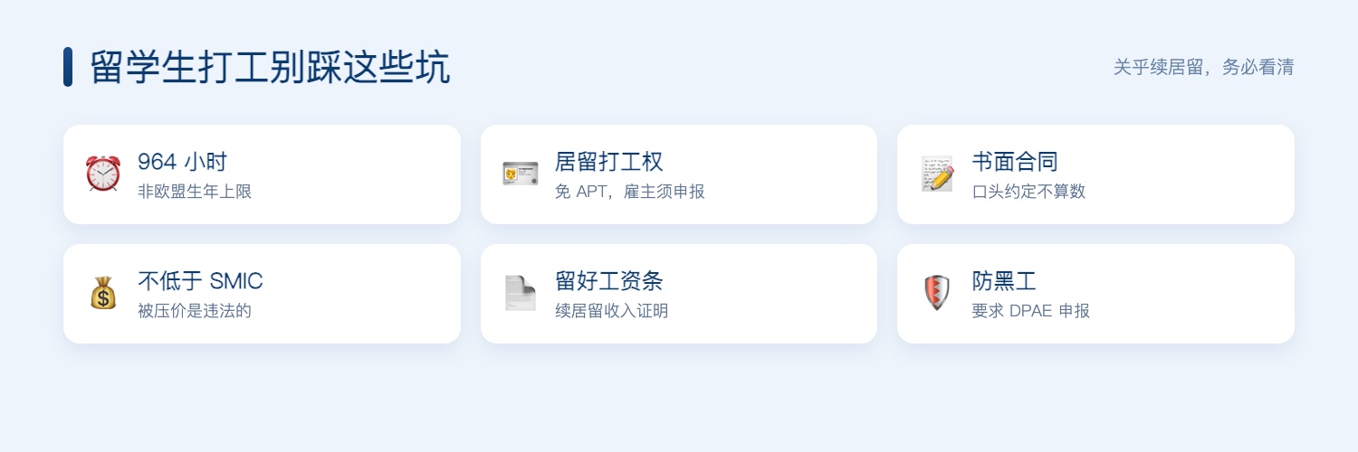 留学生打工注意事项清单