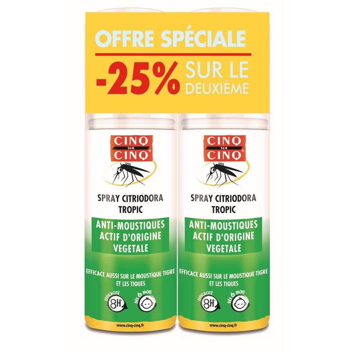 Cinq sur Cinq 香茅驱蚊喷雾 2×100ml
