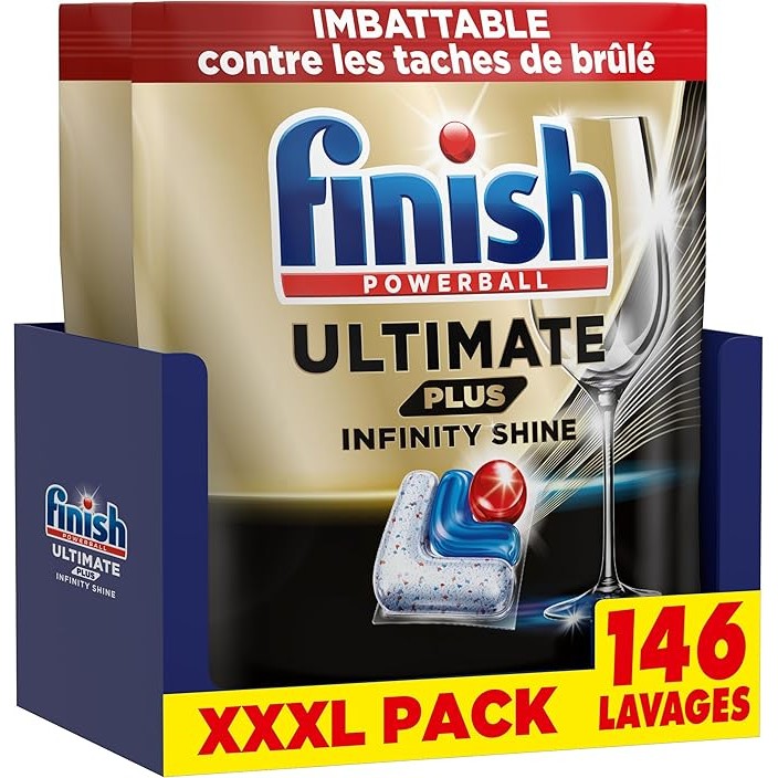 Finish Ultimate洗碗块146粒仅27€🍽️强力去油污，餐具闪亮无残留！