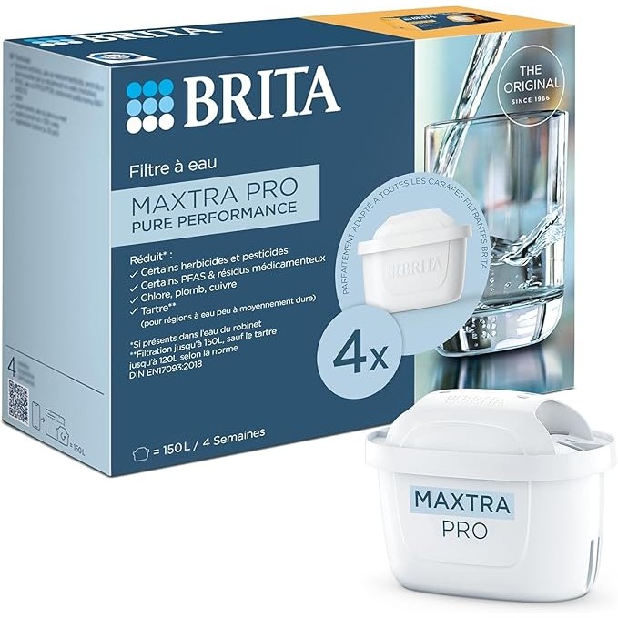 【订阅优惠价】BRITA MAXTRA PRO滤芯4支装史低21€💧减少水垢氯味及杂质，净水更安心！