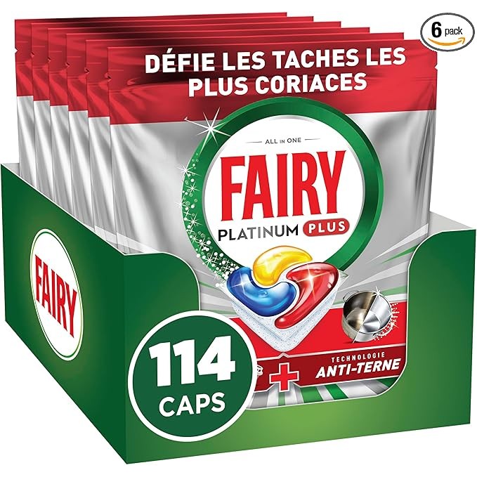 【订阅优惠价】Fairy Platinum Plus洗碗块114粒19€收🍋去油防水垢，短程序也洁净！