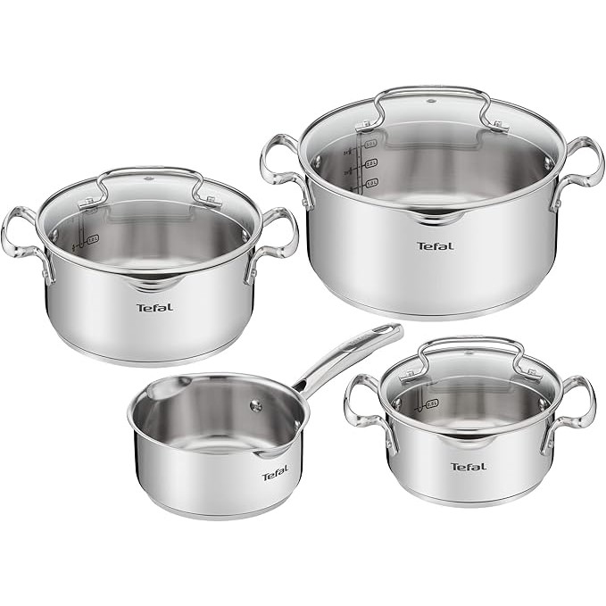 【史低价】特福Duetto不锈钢锅具7件套68€收🥘带刻度设计，烤箱电磁炉通用！