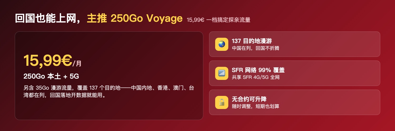 250Go Voyage 回国上网重点