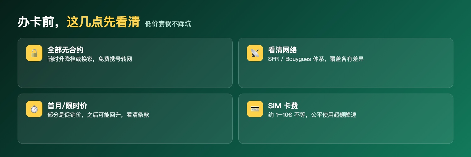 办卡前注意事项