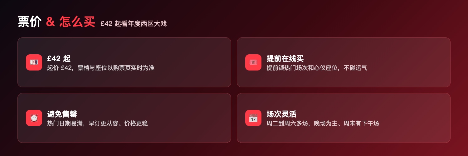 怪奇物语舞台剧购票信息:£42起、在线提前购锁热门场次好座、避免售罄、周二到周六多场次