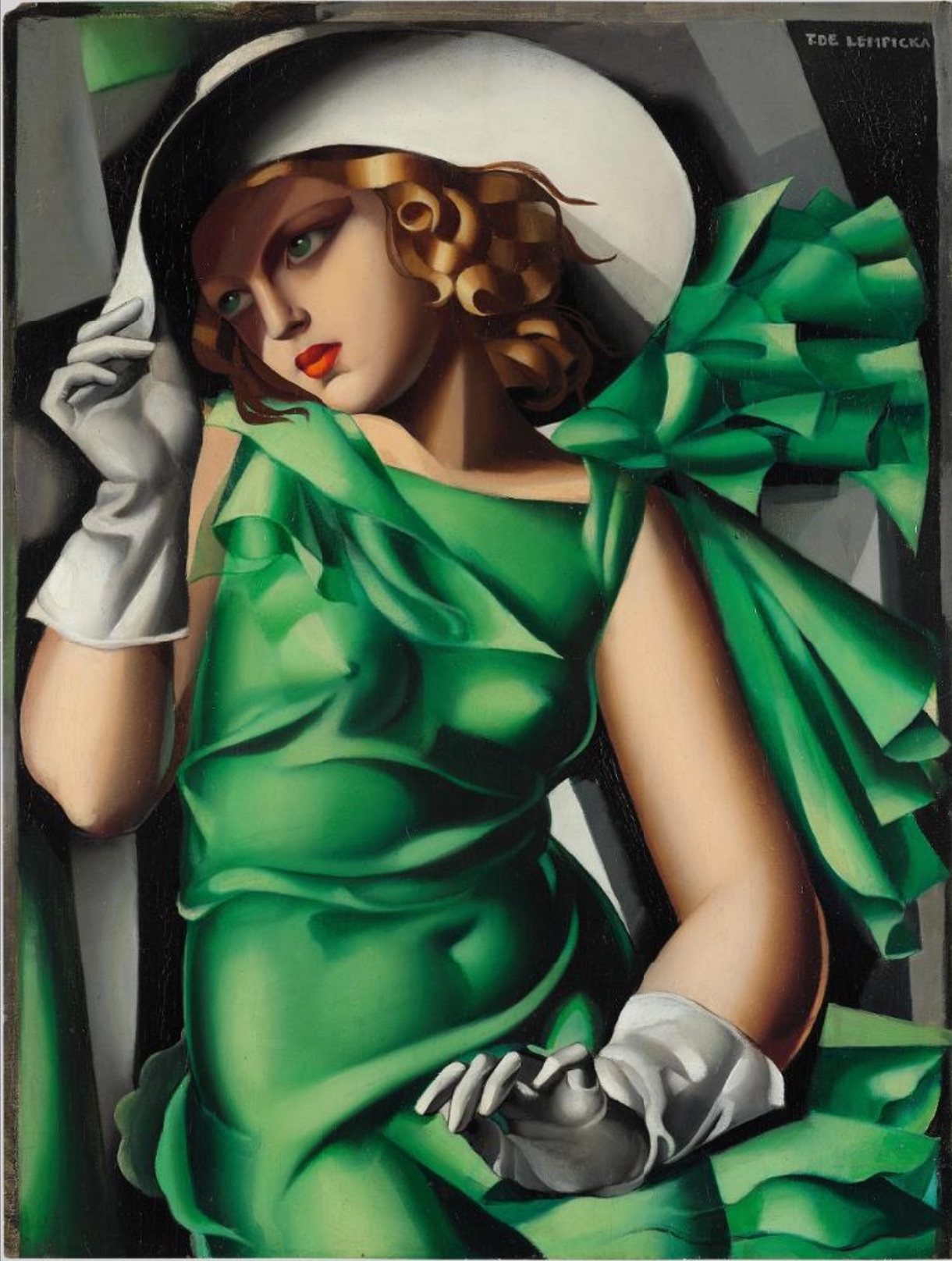 Jeune fille en vert