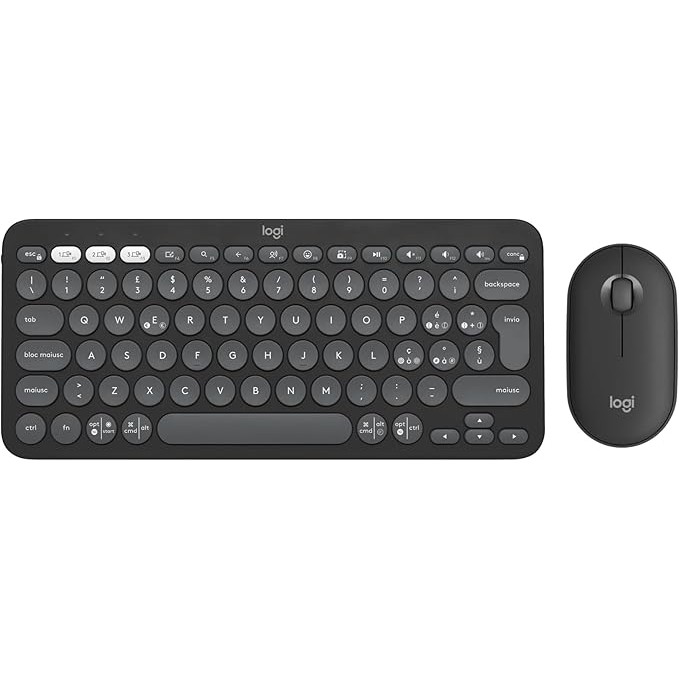 Logitech Pebble 2无线键鼠套装39€⌨️意大利键盘布局，轻巧简约设计，办公学习都适用
