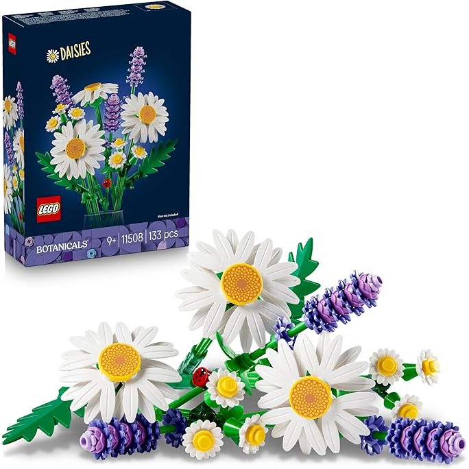 LEGO 植物系列雏菊花束 9€🌼雏菊薰衣草，DIY 桌面装饰摆件！