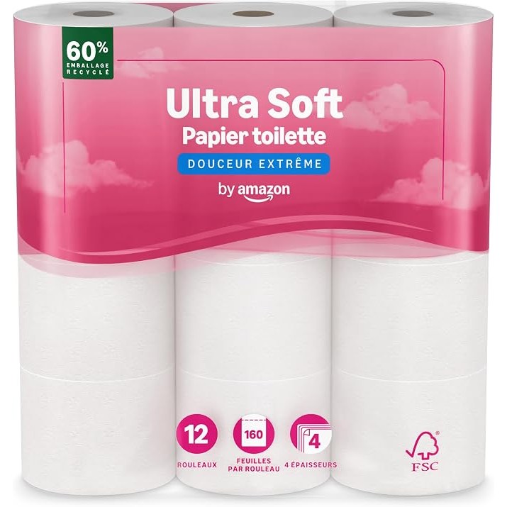 Amazon 自营超柔4层卫生纸12卷仅4€🧻FSC 认证厚实亲肤！
