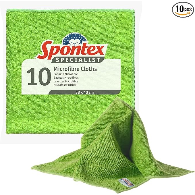 【史低价】Spontex Specialist专业超细纤维清洁布8€，10片装，除尘去油