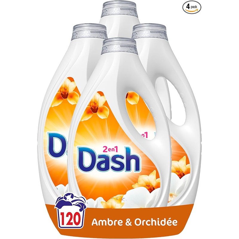 Dash琥珀兰花2合1洗衣液23€，120次洗涤
