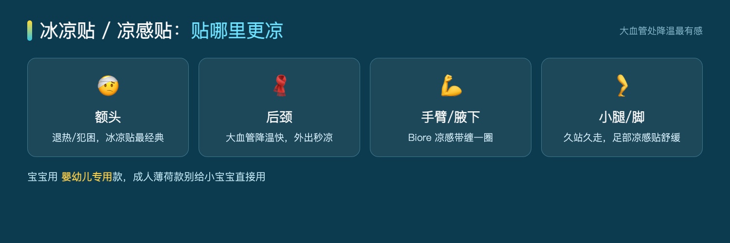 冰凉贴贴哪里更凉