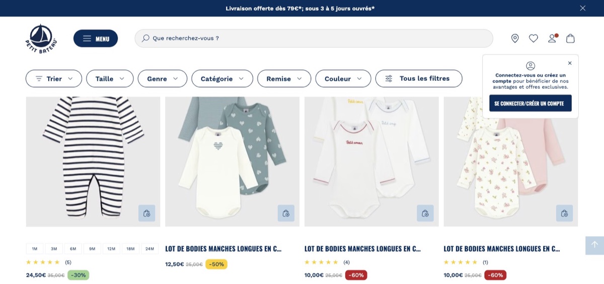 Petit Bateau 婴儿打折专区
