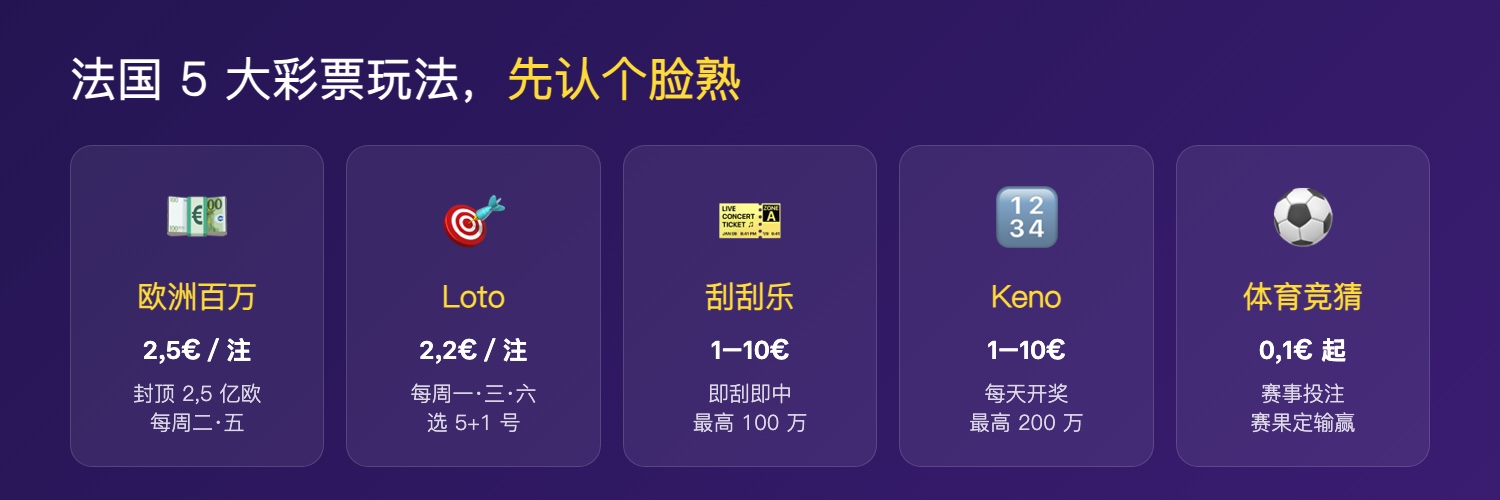 法国五大彩票玩法速览