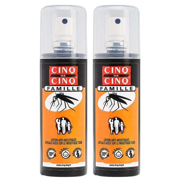 Cinq sur Cinq Famille 驱蚊喷雾 2×100ml（6 个月起）