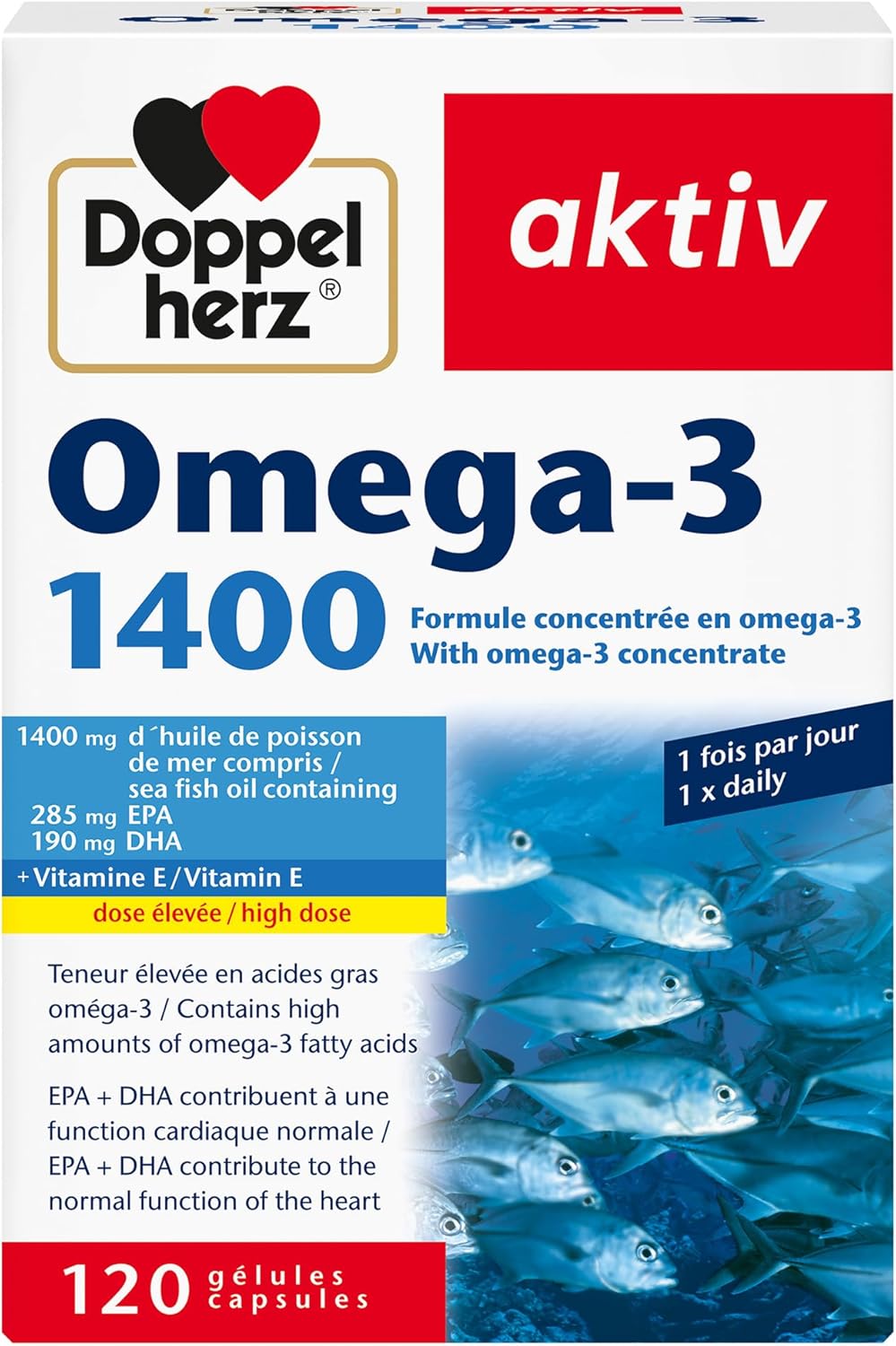 双心 Doppelherz Omega-3 1400 鱼油