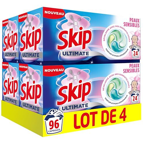 Skip Ultimate 洗衣凝珠 96 颗 · 冷洗速溶低敏