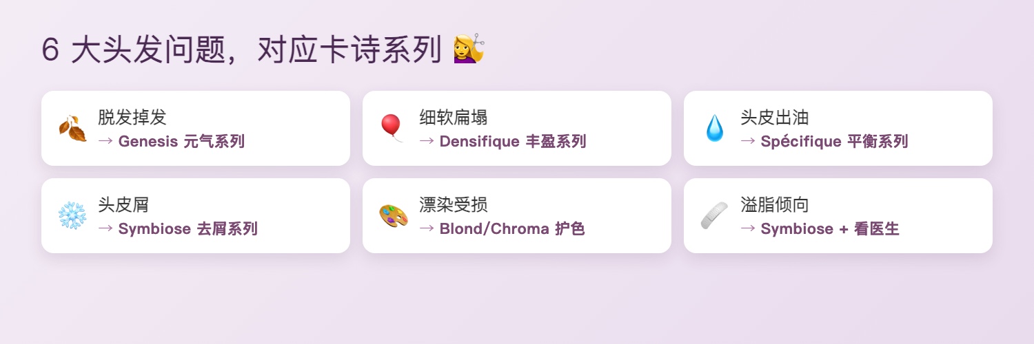 6 大头发问题对应卡诗系列