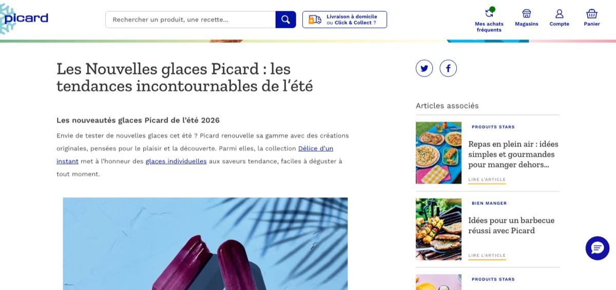 Picard 官网冰淇淋新品介绍