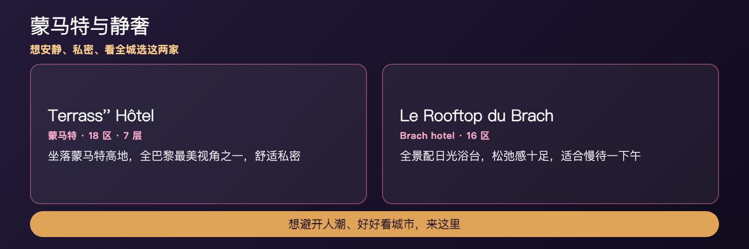 蒙马特与静奢 rooftops