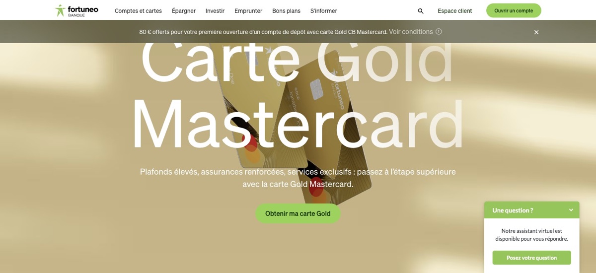 Fortuneo Gold 卡官网