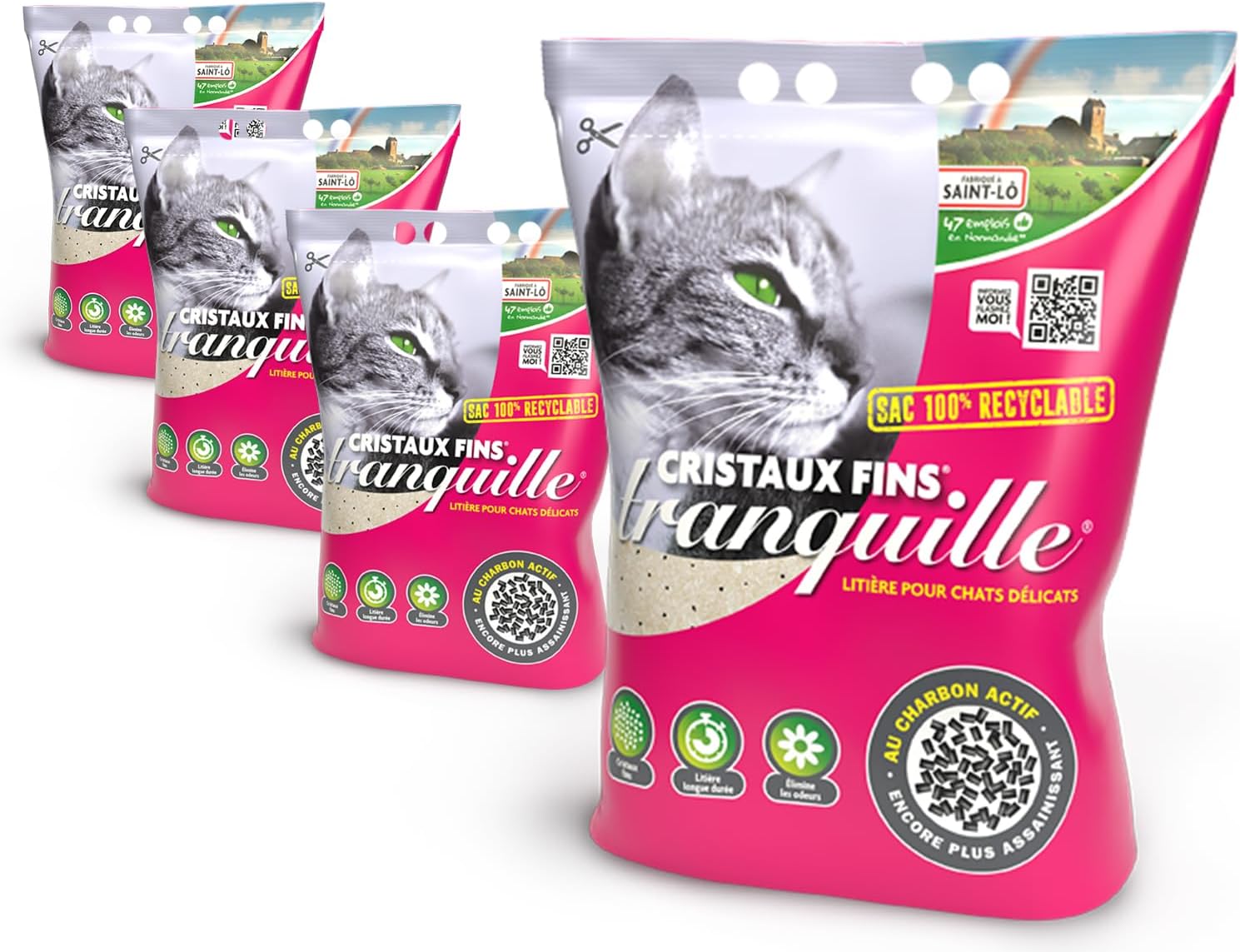 Tranquille 水晶猫砂 + 活性炭