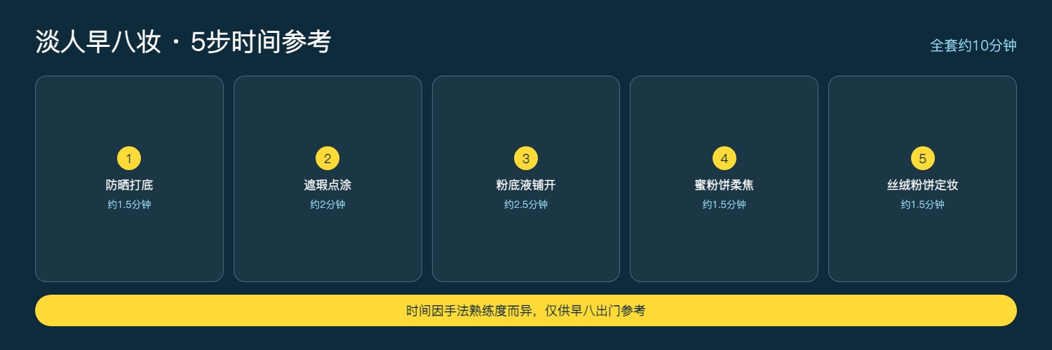 淡人早八妆5步时间分配:10分钟怎么用