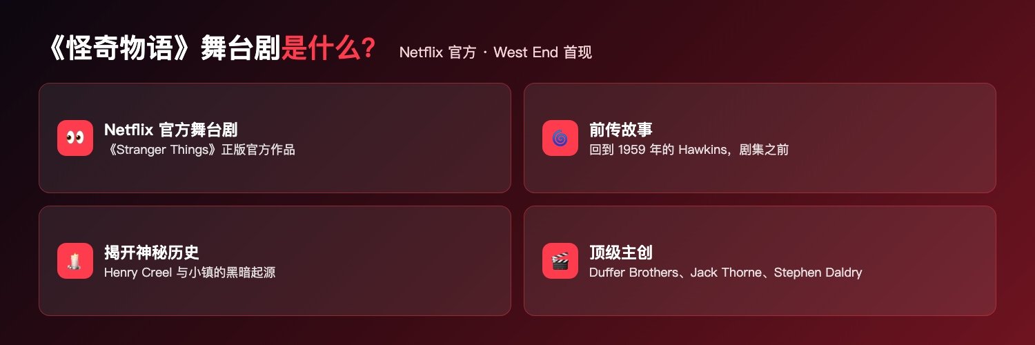 怪奇物语舞台剧是什么:Netflix官方Stranger Things舞台剧、回到1959年Hawkins前传故事、揭开Henry Creel与小镇神秘历史、Duffer Brothers与Jack Thorne与Stephen Daldry主创
