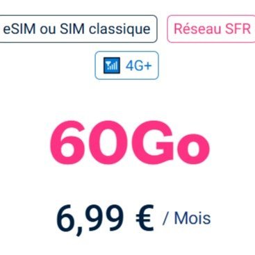 入门 · 60Go · 6,99€/月