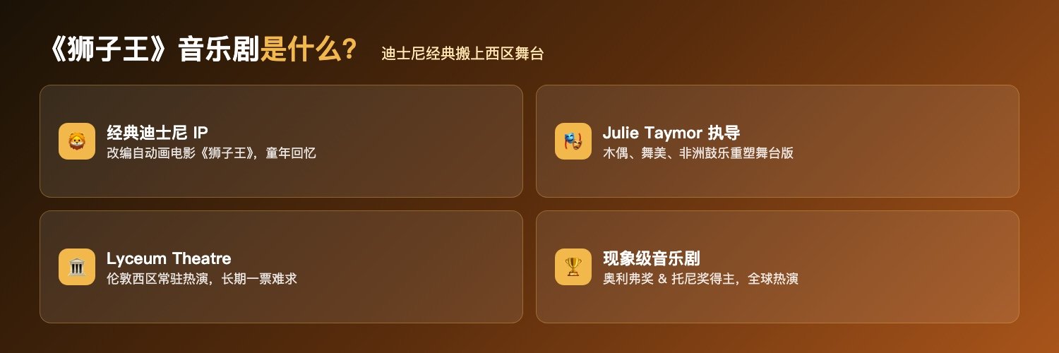 狮子王音乐剧是什么：迪士尼经典IP改编、Julie Taymor执导、Lyceum Theatre常驻、奥利弗与托尼奖得主现象级音乐剧