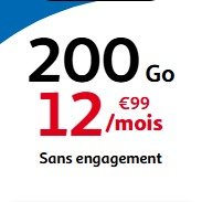 Auchan Télécom · 200Go · 15,99€