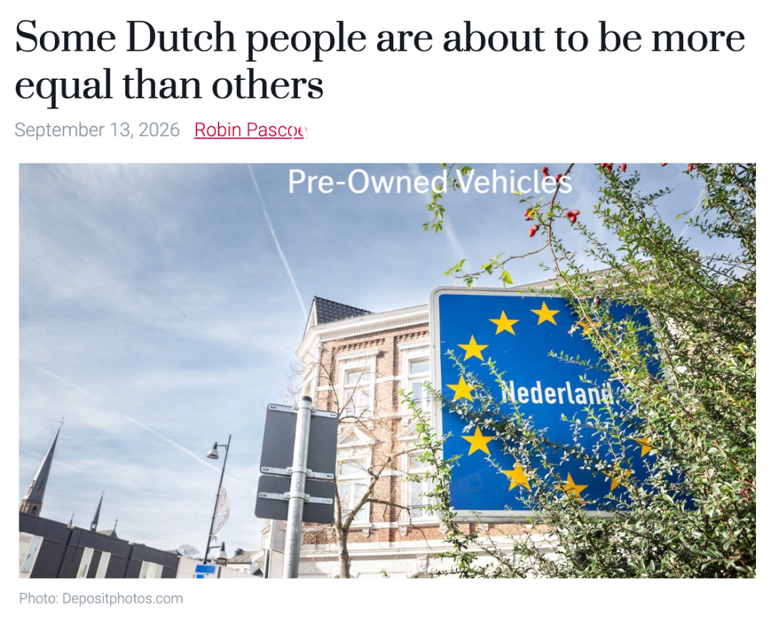 Some Dutch people are about to be more equal than others