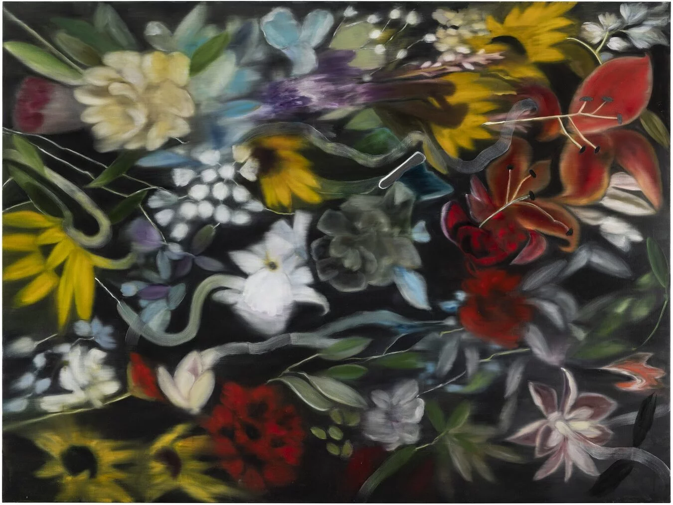 Ross Bleckner《New Paintings, 2022-2025》：抽象花卉背后的生命哲学