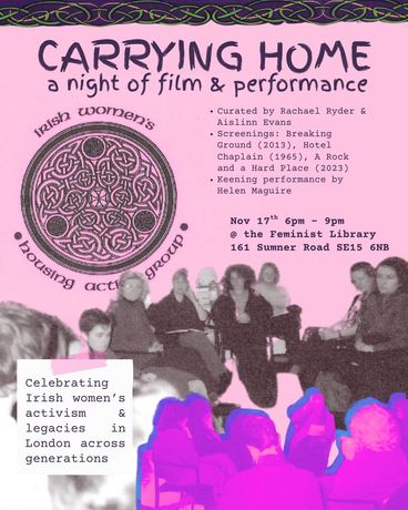女性历史与移民记忆|《Carrying Home: a night of films and live performance》:一晚穿越爱尔兰女性在伦敦的故事