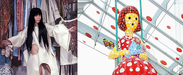 草间弥生《战斗的女人/绘画的少女》：女性力量与纯真幻想的交融