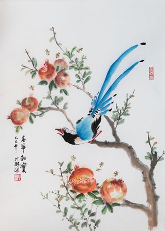 Monica Tie《a study of Birds and Flowers》：中式花鸟画的当代表达