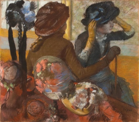 Edgar Degas《在帽子店》：印象派大师的技法揭秘