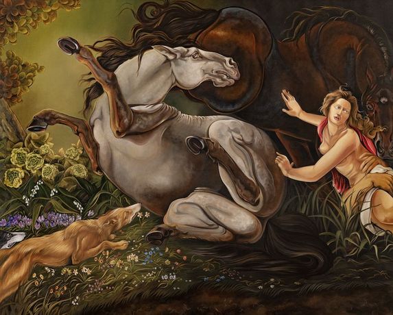 Sabrina Bockler《Impending Rapture》：女性神话与循环变迁的当代绘画探索
