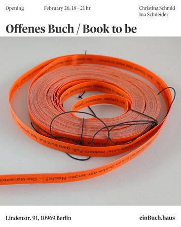 克里斯蒂娜·施密德 & 伊娜·施耐德《Offenes Buch – Book to be》:一场文本、空间与观众共创的艺术实验