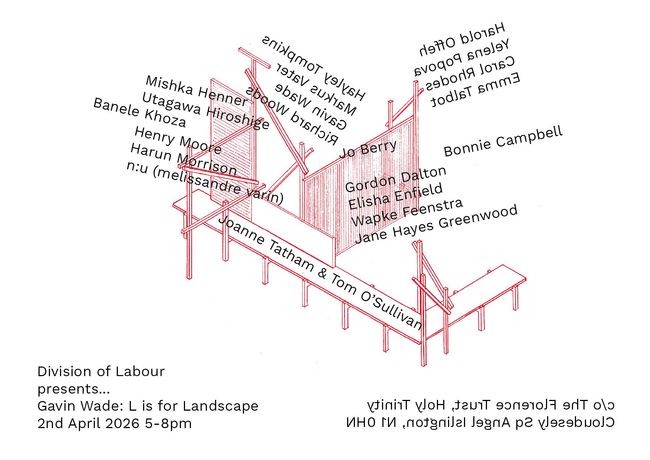 当代艺术家群展《Division of Labour / Show 1 : Gavin Wade: L is for Landscape》：一场关于景观演变的多元对话