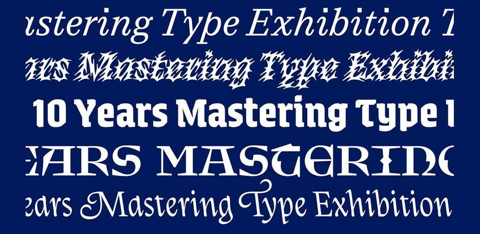 字体设计群展《Mastering Type》:十年国际硕士作品精选