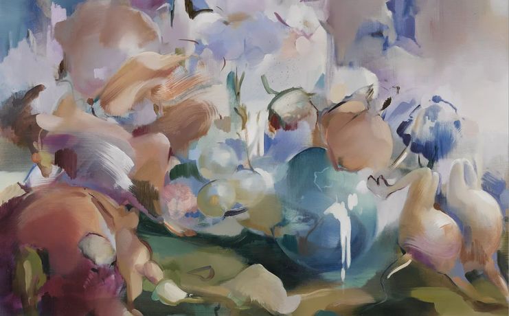 Flora Yukhnovich 《Egg》：新绘画与壁画对话