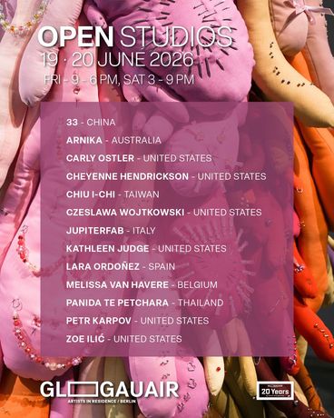 当代艺术群展《Open Studios · June 2026》:柏林GlogauAIR艺术家工作室开放日